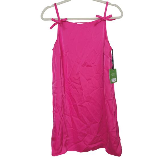 NWT Kate Spade Bows Mini Shift Dress Small Hot Pink 90s Coquette Feminine Glam - Picture 9 of 9